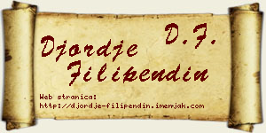 Đorđe Filipendin vizit kartica